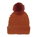 The Maizy Knit Faux Fur Pom Womens Beanie