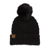 The Maizy Knit Faux Fur Pom Womens Beanie