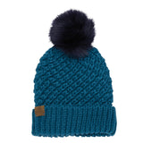 The Maizy Knit Faux Fur Pom Womens Beanie